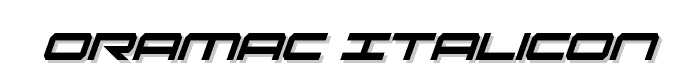 Oramac ItaliCon font